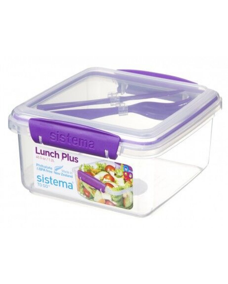 紐西蘭sistema 外帶沙拉保鮮盒1.2L-紫